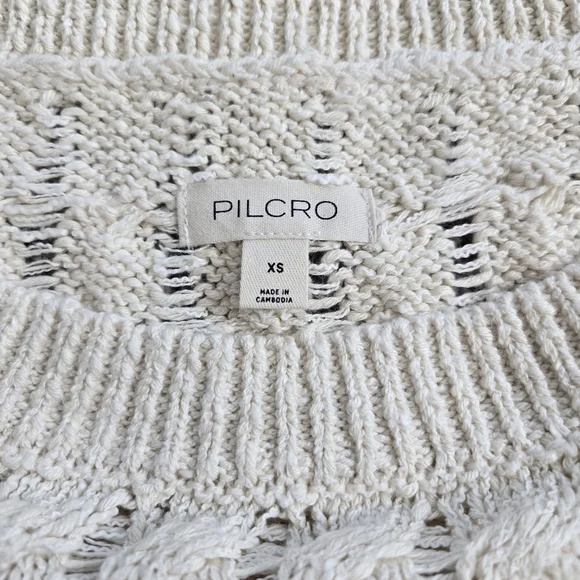 NEW Pilcro Anthropologie Longline Side Slit Knit Striped Sweater - Picture 7 of 7